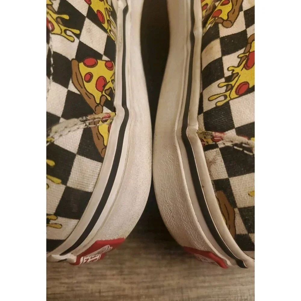 Vans Skate Shoe Tie Sneaker Shoes‎ Youths Size 6 Pizza Checkerboard
